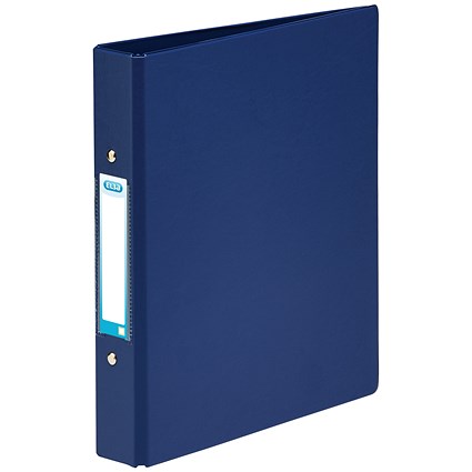 Elba Ring Binder, A5, 2 O-Ring, 25mm Capacity, Blue, Pack of 10