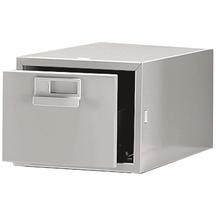 Bisley Index Card Cabinet, 1-Drawer, 203x127mm, Grey