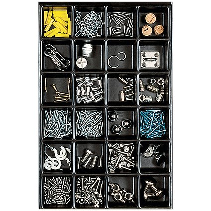 Bisley Multidrawer Insert Tray, Plastic, 24 Compartments