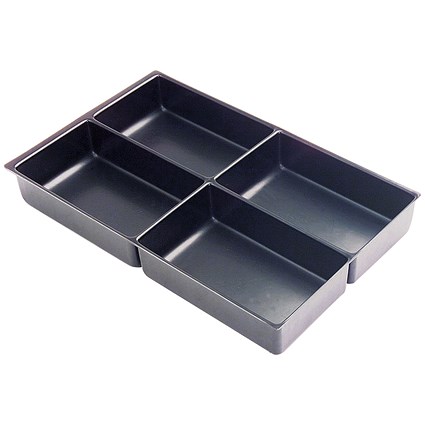 Bisley Multidrawer Insert Tray, Plastic, 4 Compartments