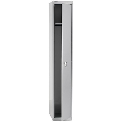 Bisley 1 Door Locker, 305x457x1802mm, Goose Grey