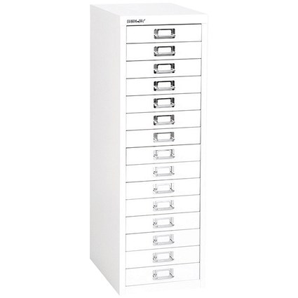 Bisley SoHo 15 Drawer Cabinet - White