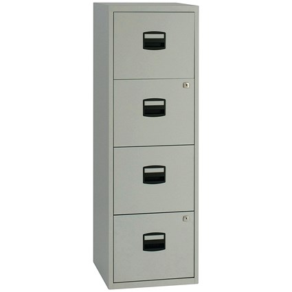 Bisley A4 Home Filing Cabinet, 4 Drawer, Grey Bisley A4 Home Filing Cabinet, 4 Drawer, Grey