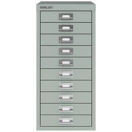 Bisley 10 Multidrawer Cabinet, Silver