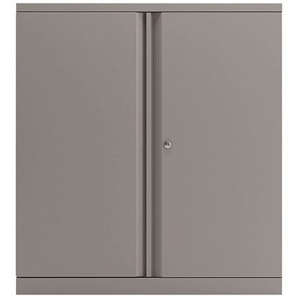 Bisley Low Metal Cupboard, Supplied Empty, 1000mm High, Goose Grey