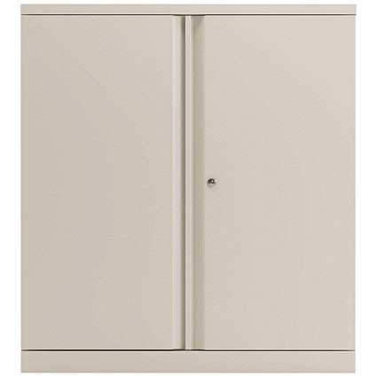 Bisley Low Metal Cupboard, Supplied Empty, 1000mm High, Chalk White