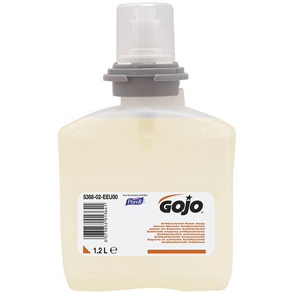 Gojo TFX Antibacterial Foam Soap Hand Wash Refill, 1200ml, Pack of 2