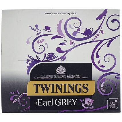 Twinings Fine Earl Grey Tea Bags, Pack of 100 Twinings Fine Earl Grey Tea Bags, Pack of 100