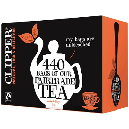 Clipper Fairtrade Everyday Tea Bags, Pack of 440 Clipper Fairtrade Everyday Tea Bags, Pack of 440