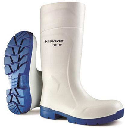 Dunlop Purofort Multigrip Safety Wellington Boots, White, 10.5 Dunlop Purofort Multigrip Safety Wellington Boots, White, 10.5