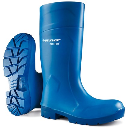 Dunlop Purofort Multigrip Safety Wellington Boots, Blue, 8