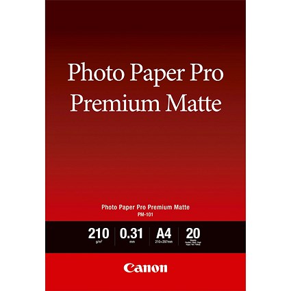 Canon PM-101 Premium A4 Matte Photo Paper 20 sheets - 8657B005