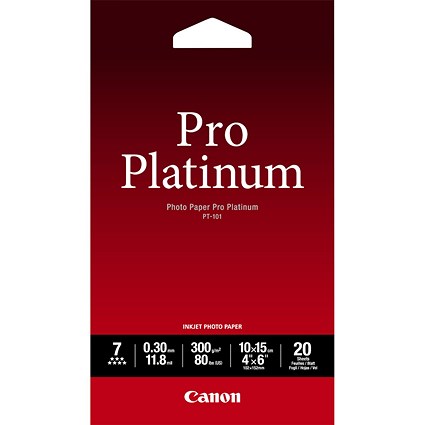 Canon PT-101 Pro Photo Paper 20 Pack 10 x 15cm - 2768B013