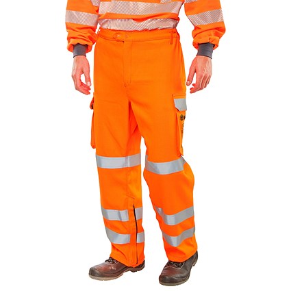 Beeswift Orange Arc Compliant Ris Trousers, Orange, 36T