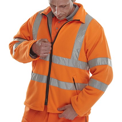 Beeswift Carnoustie Fleece Jacket, Orange, XL Beeswift Carnoustie Fleece Jacket, Orange, XL
