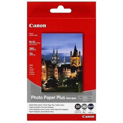 Canon SG-201 Semi Glossy Photo Paper 10 x 15cm 50 Sheets - 1686B015