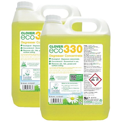 Clover ECO 330 Degreaser Concentrate, 5 Litres, Pack of 2