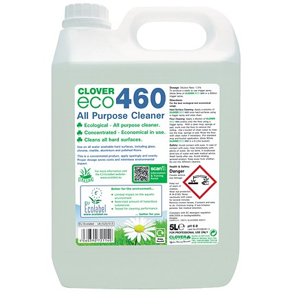 Clover ECO 460 All Purpose Cleaner, 5 Litres, Pack of 2