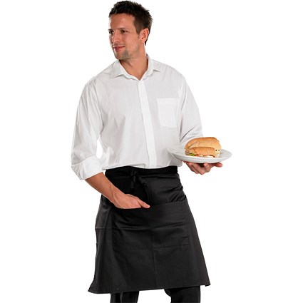 Beeswift Chefs Half Apron, Black, 29" x 22"