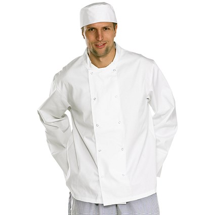 Beeswift Chefs Jacket, Long Sleeve, White, Medium Beeswift Chefs Jacket, Long Sleeve, White, Medium