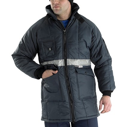 Beeswift Coldstar Freezer Jacket, Navy Blue, Large