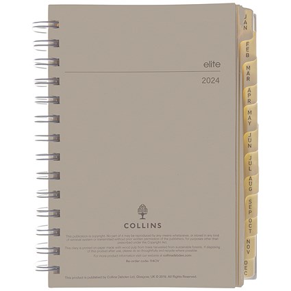 Collins Elite Compact Day Per Page Refill, 2024