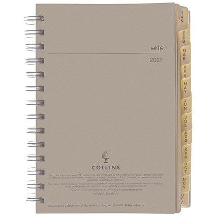 Collins Elite Compact Day Per Page Refill 2027