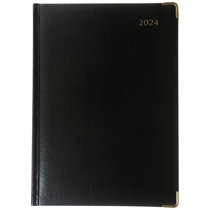 Collins Manager Appointment Diary, Day Per Page, Black, 2024