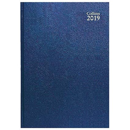 Collins 2019 Desk Diary, Week to View, A5, Blue