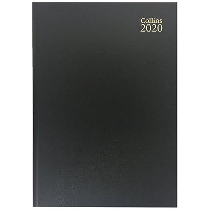 Collins 2020 A4 Diary, Week to View, Black Collins 2020 A4 Diary, Week to View, Black