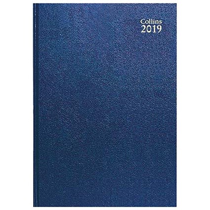 Collins 2019 Desk Diary, Week to View, A4, Blue