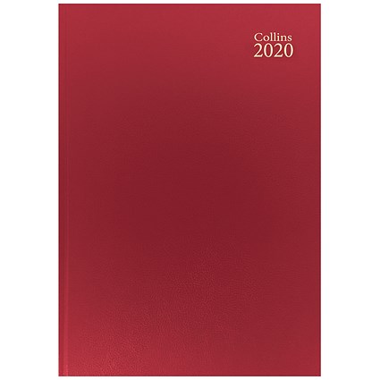 Collins 2020 A4 Diary, Week to View, Red