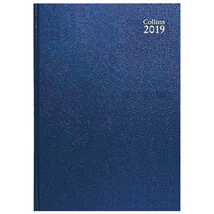 Collins 2019 Desk Diary, Day Per Page, A4, Blue