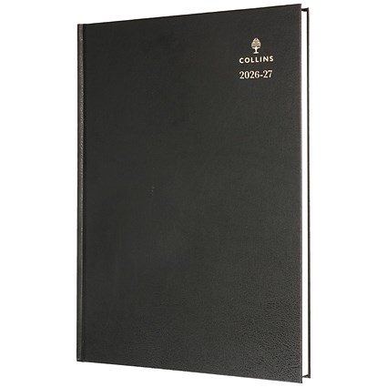 Collins Academic Diary Day Per Page A4 Black 2026-2027
