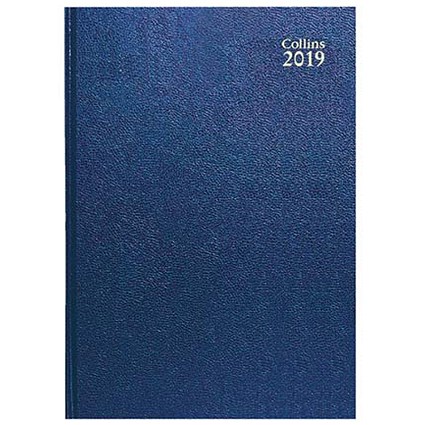 Collins 2019 Desk Diary, Day Per Page, A5, Blue