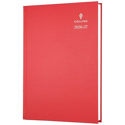 Collins Academic Diary Day Per Page A5 Red 2026-2027