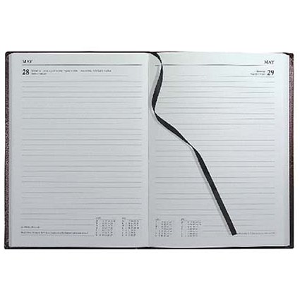 Collins 2019 Diary, Day Per Page, A5, Red