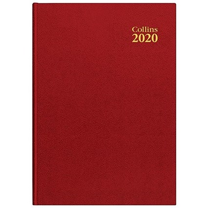 Collins 2020 A5 Diary, Day Per Page, Red