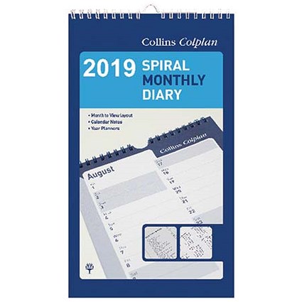 Collins 2019 Colplan Monthly Spiral