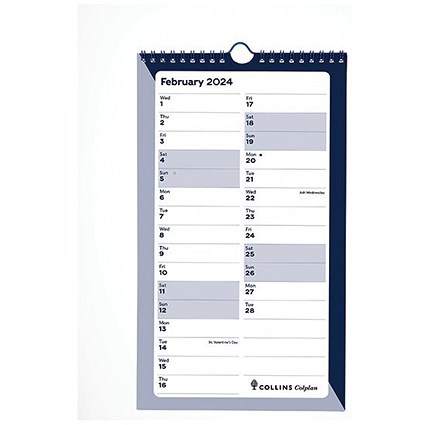 Collins Spiral Monthly 2024 Diary, 305x178mm