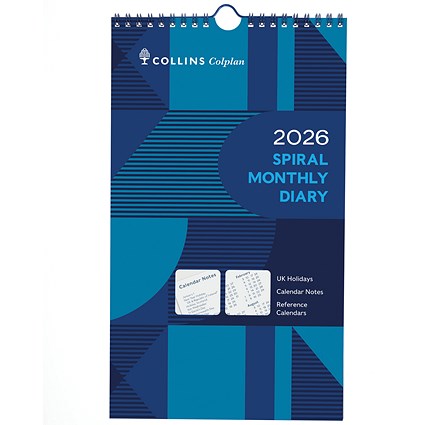Collins Spiral Monthly 2026 Diary, 305x178mm
