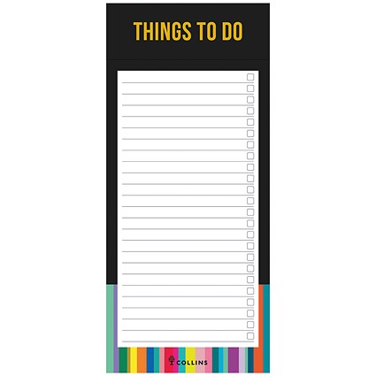 Collins Edge Rainbow Magnetic Things to Do Pad, Perforated, 230x102mm, 200 Pages Collins Edge Rainbow Magnetic Things to Do Pad, Perforated, 230x102mm, 200 Pages