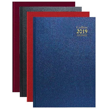 Collins 2019 Appointments Diary, Day Per Page, A4, Random Colour