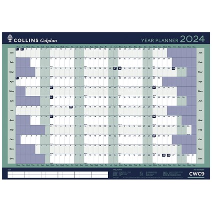 Collins A1 Year Planner, Mounted, 2024