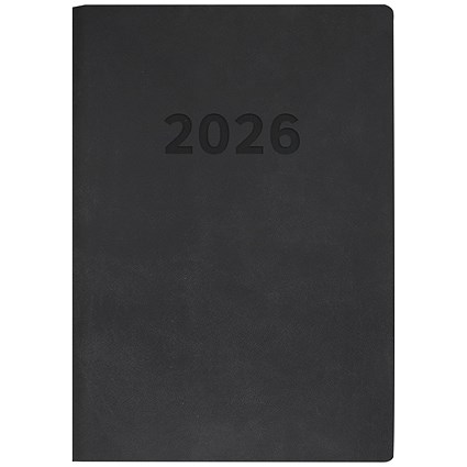 Collins Edge A5 Diary, Week To View, Charcoal, 2026