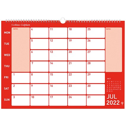 Collins Memo Calendar A3 2022