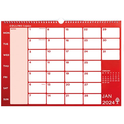 Collins 2024 Memo Calendar, A3