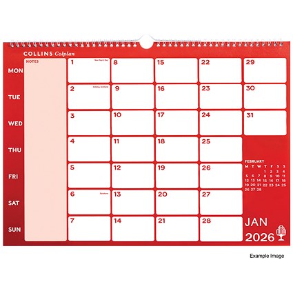 Collins 2026 Memo Calendar, A3