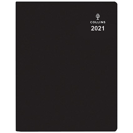 Collins Leadership Diary Day Per Page Appointment A4 Black 2021
