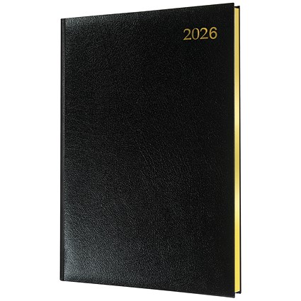 Collins Quarto Appointment Diary, Week To View, Black, 2026